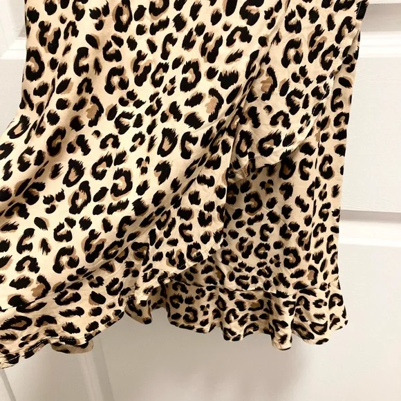 Leopard Print Faux Wrap Dress - Picture 3 of 4